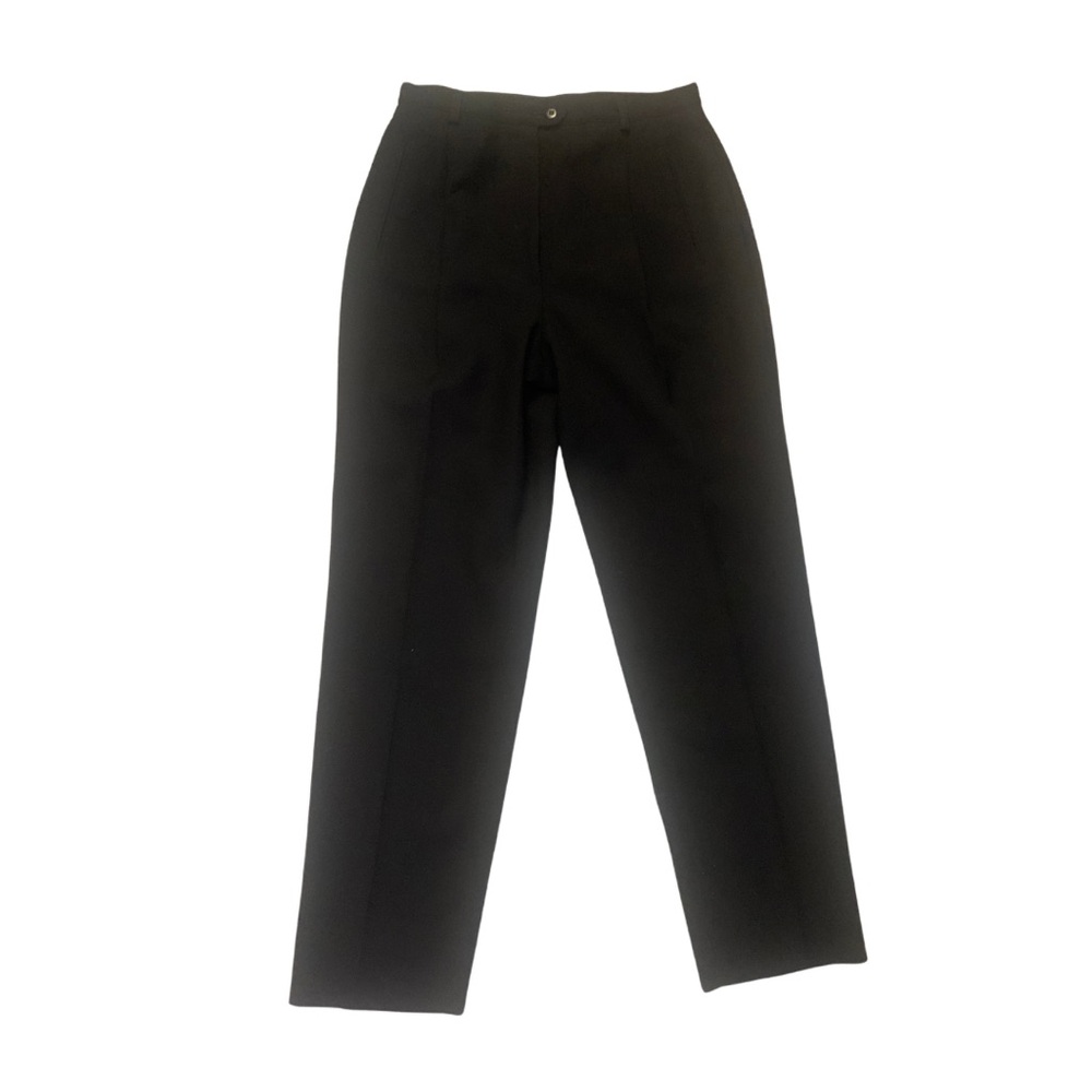 European Black Wool High Waist Pleated Trousers Pants 6 Capsule Basics Minimal